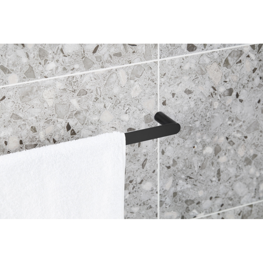KFA Armatura 864-027-81 - Handdukshängare för vägg 62 cm rostfri/matt svart