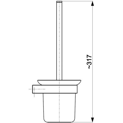 KFA Armatura 864-031-00 - Toaletborste med vägghängare skinande krom