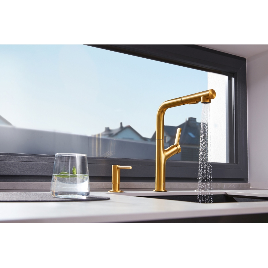 KFA Armatura 990-100-31 - Infälld tvåldispenser DUERO rostfri/mark guld