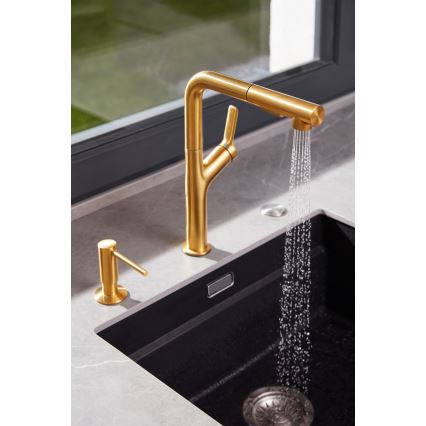 KFA Armatura 990-100-31 - Infälld tvåldispenser DUERO rostfri/mark guld