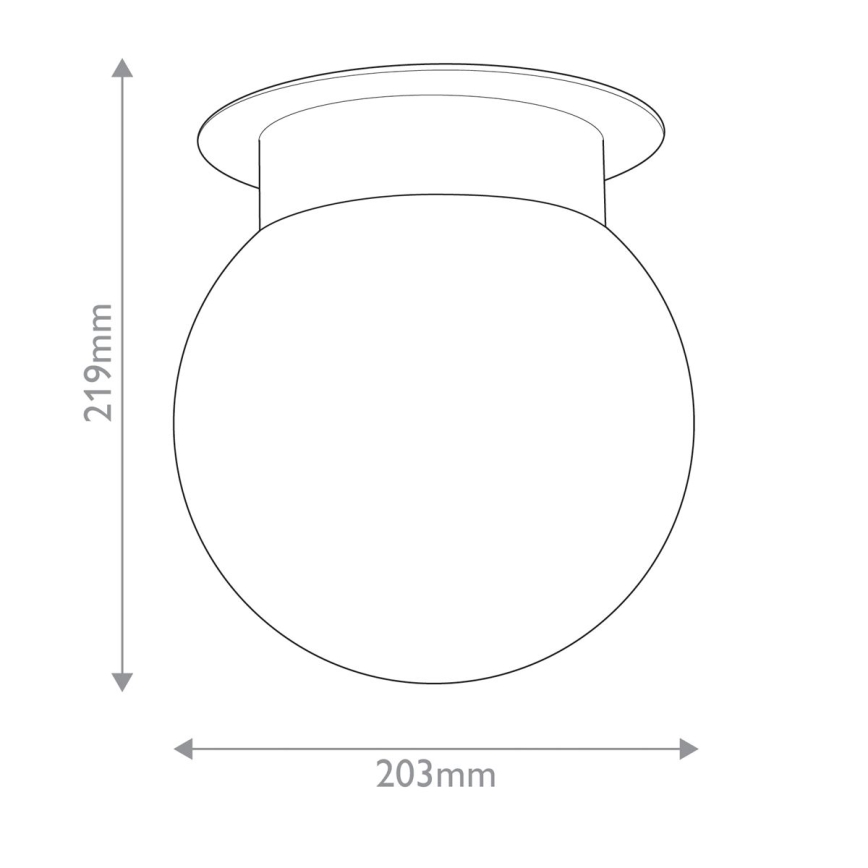 Kichler - Taklampa ALBERS 1xE27/40W/230V diam. 20,3 cm svart