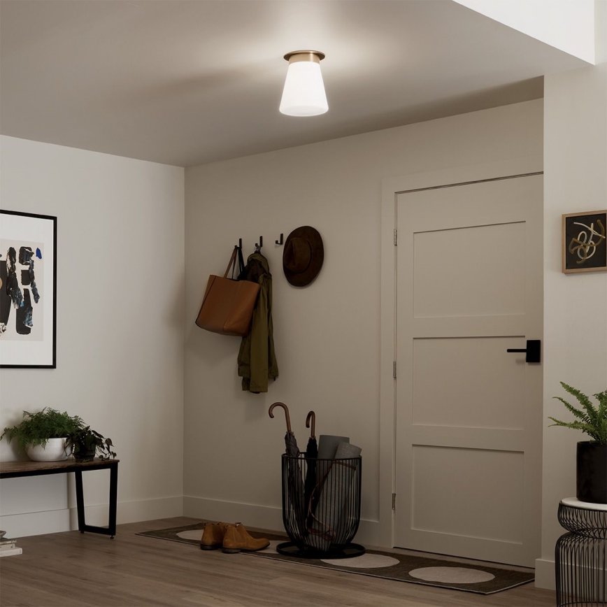 Kichler - Taklampa ALBERS 1xE27/40W/230V Ø 21,6 cm brons