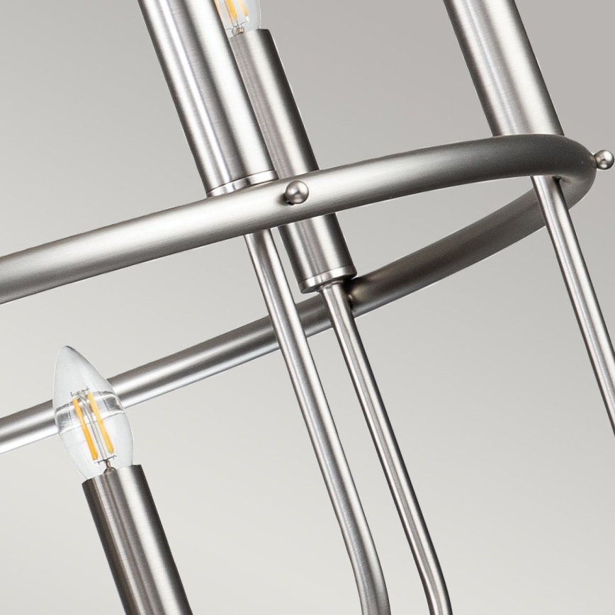 Kichler - Ljuskrona på kedja CAPITOL HILL 12xE14/40W/230V mattkrom