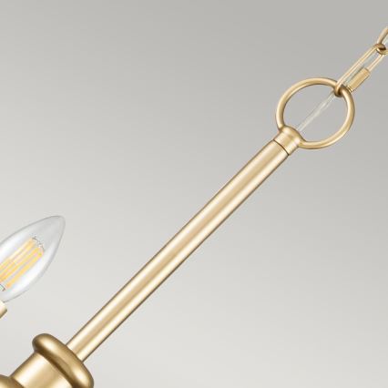 Kichler - Ljuskrona med kedja. CAPITOL HILL 12xE14/40W/230V guldfinish