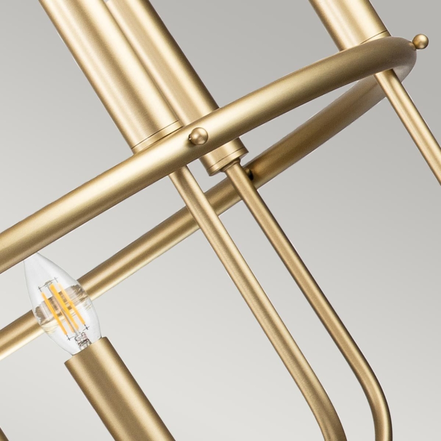 Kichler - Ljuskrona med kedja. CAPITOL HILL 12xE14/40W/230V guldfinish