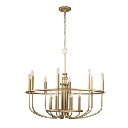 Kichler - Ljuskrona med kedja. CAPITOL HILL 12xE14/40W/230V guldfinish