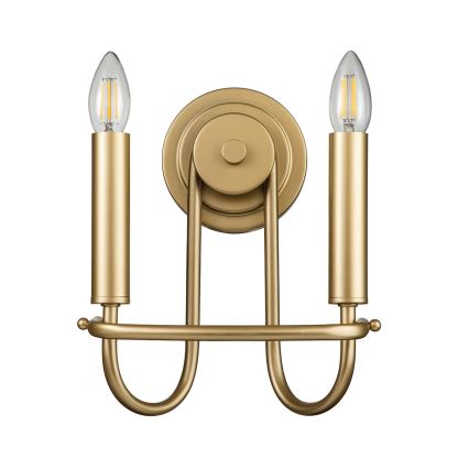 Kichler - Vägglampa CAPITOL HILL 2xE14/40W/230V guldfärgad