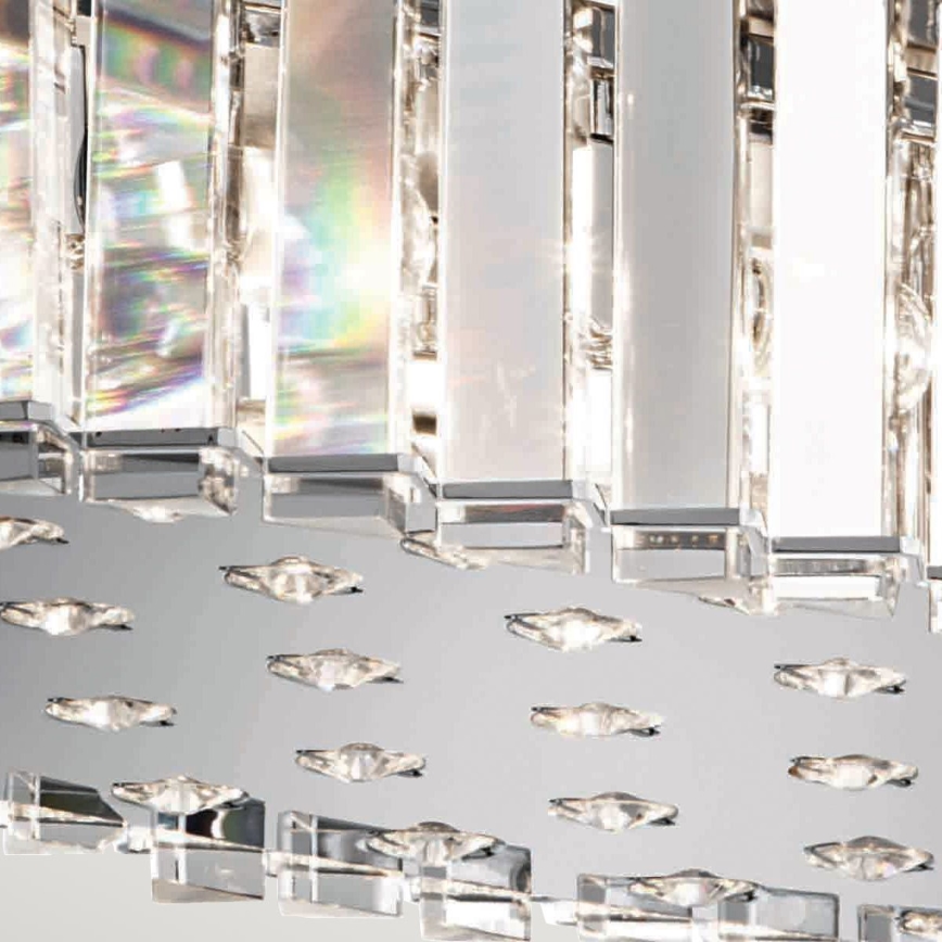 Kichler - LED badrumsljuskrona på textilsladd CRYSTAL SKYE 12xG9/3W/230V IP44