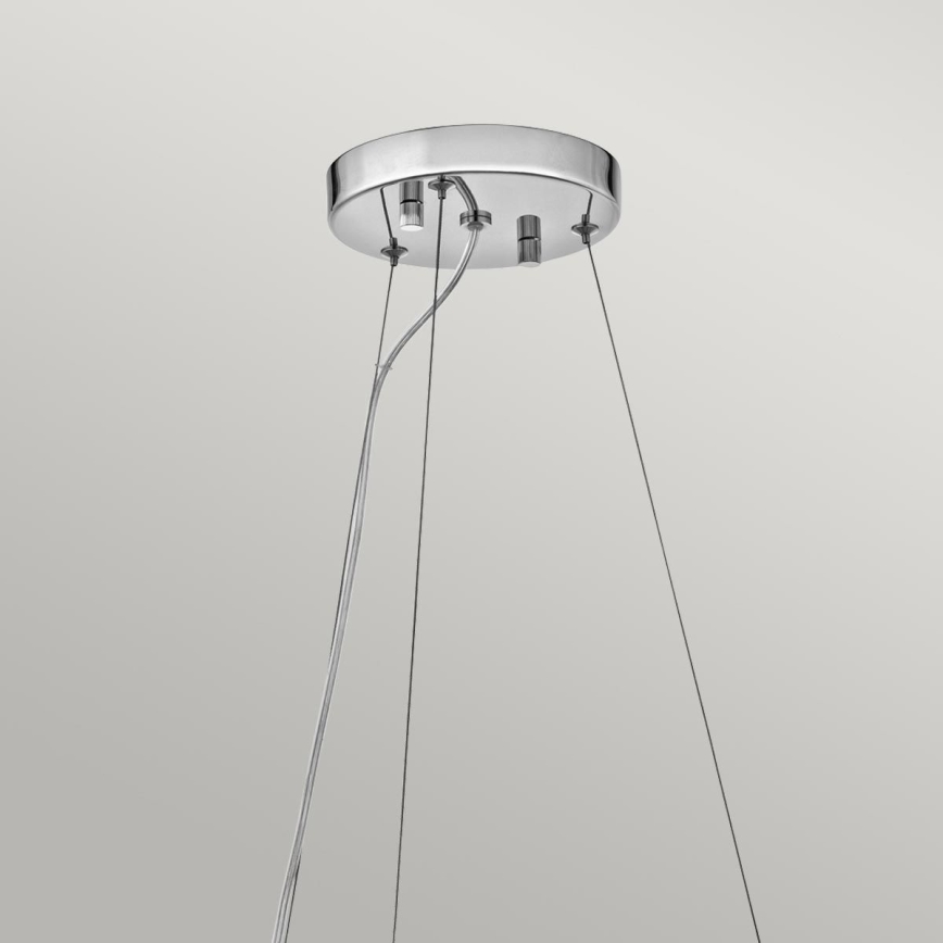 Kichler - LED badrumsljuskrona på textilsladd CRYSTAL SKYE 6xG9/3W/230V IP44