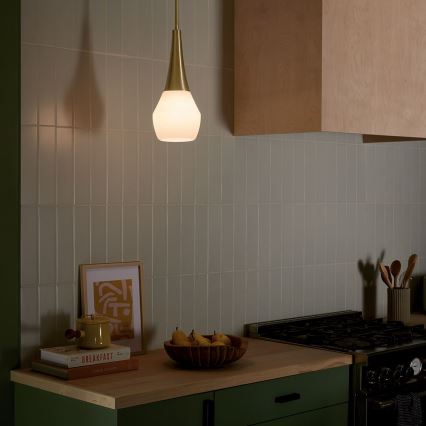 Kichler - Pendelkrona DEELA 1xE27/60W/230V diameter 17,8 cm mässing