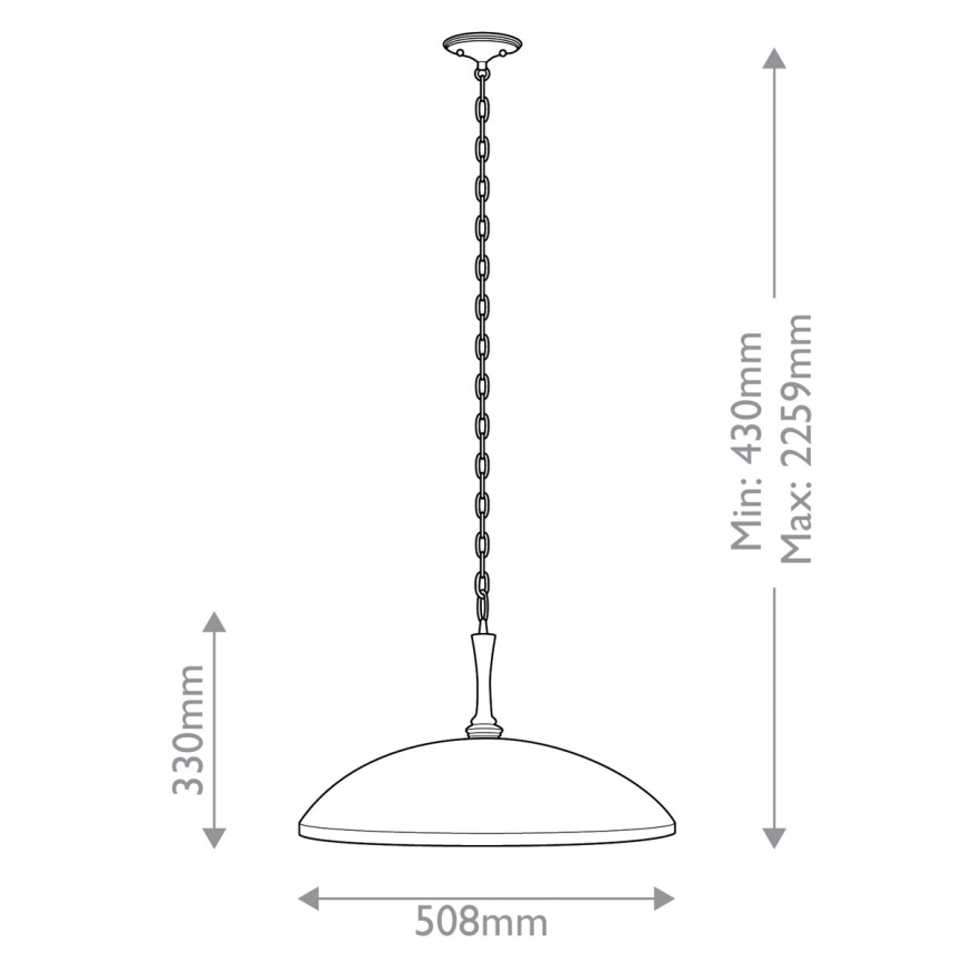 Kichler - Ljuskrona på kedja DELAROSA 1xE27/60W/230V svart/mässing