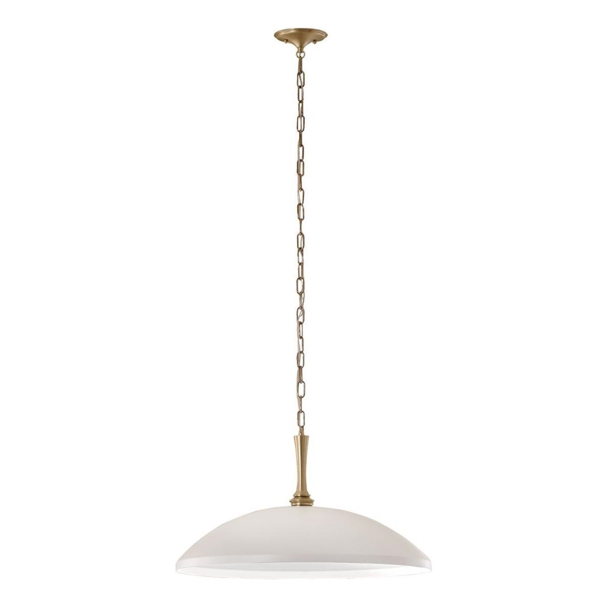 Kichler - Ljuskrona på kedja DELAROSA 1xE27/60W/230V vit/mässing