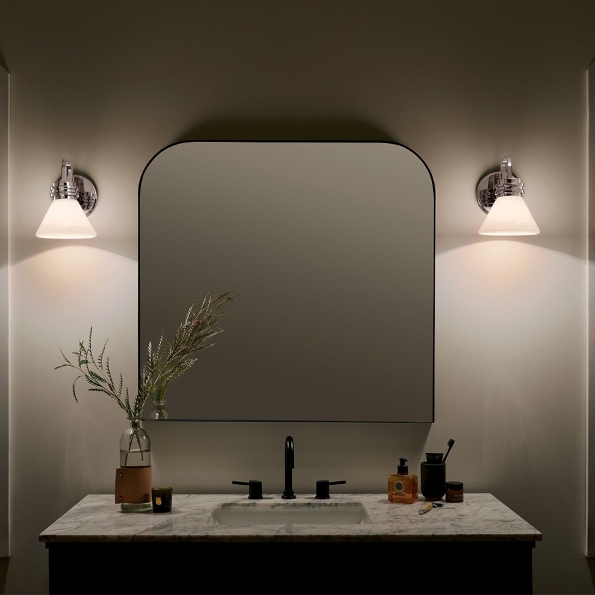 Kichler - LED vägglampa för badrum FARUM 1xG9/3W/230V IP44 skinande krom