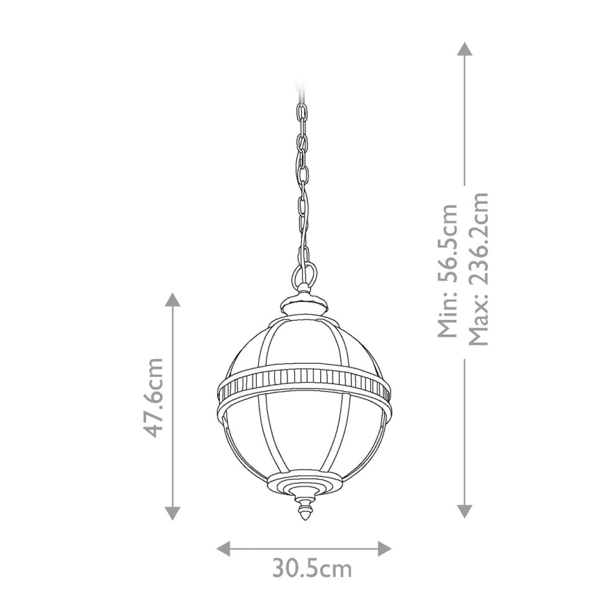 Kichler - Utomhuskrona med kedja HALLERON 3xE14/40W/230V IP44