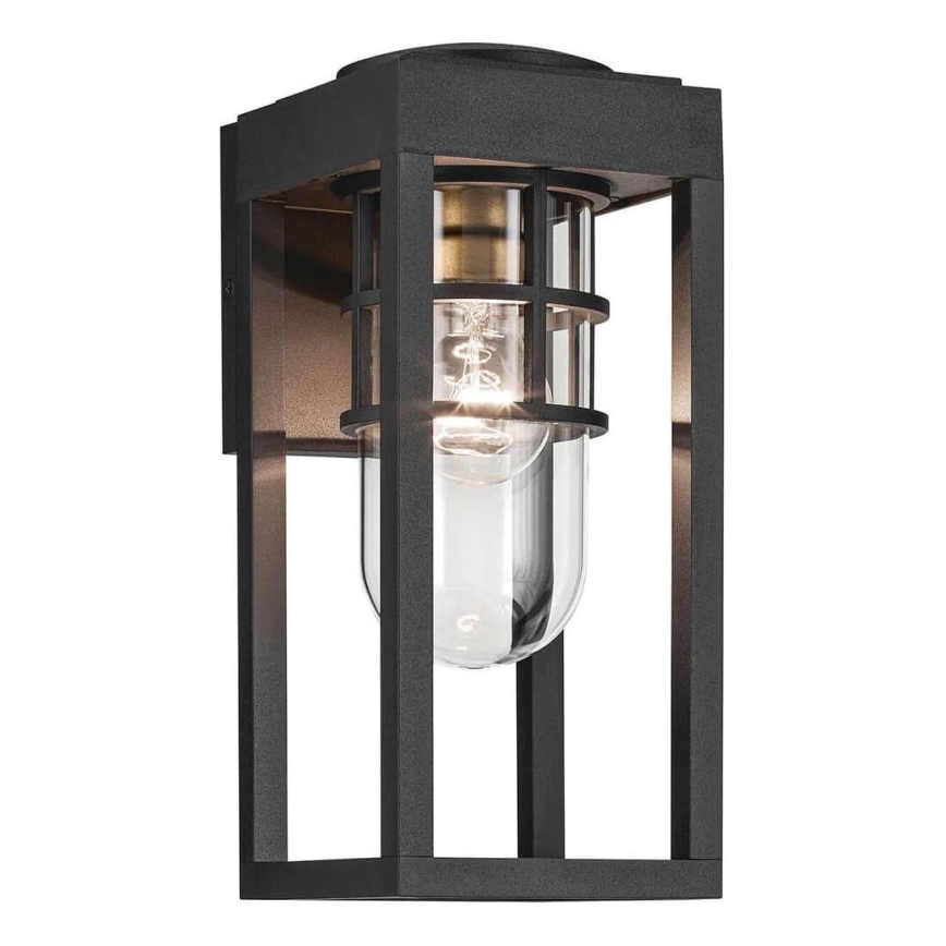 Kichler - Utomhusvägglampa HONE S 1xE27/60W/230V IP44 svart
