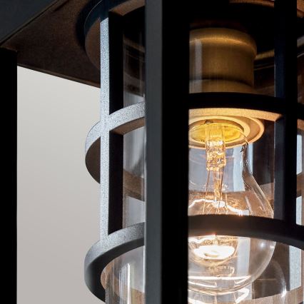 Kichler - Utomhusvägglampa HONE S 1xE27/60W/230V IP44 svart