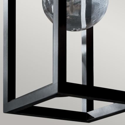 Kichler - Utomhusvägglampa HONE S 1xE27/60W/230V IP44 svart