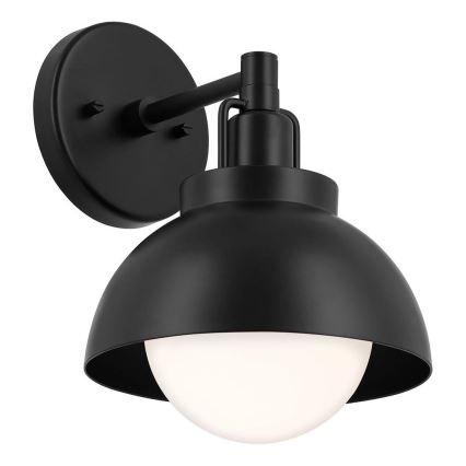 Kichler - Vägglampa NIVA 1xE27/40W/230V svart