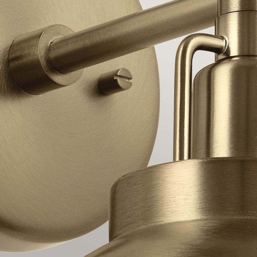 Kichler - Vägglampa NIVA 1xE27/40W/230V mässing