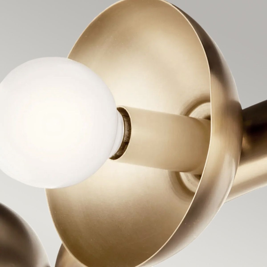 Kichler - Ljuskrona på vajer PALTA 9xE14/40W/230V guldig