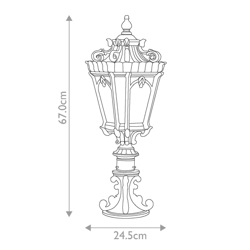 Kichler - Utomhuslampa TOURNAI 2xE14/60W/230V IP44 bronsfärgad