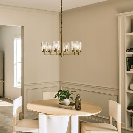 Kichler - Ljuskrona på kedja WINSLOW 6xE27/60W/230V diameter 66 cm mässing