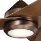 Kichler - LED Dimbar takfläkt JADE LED/18W/230V brun + fjärrkontroll