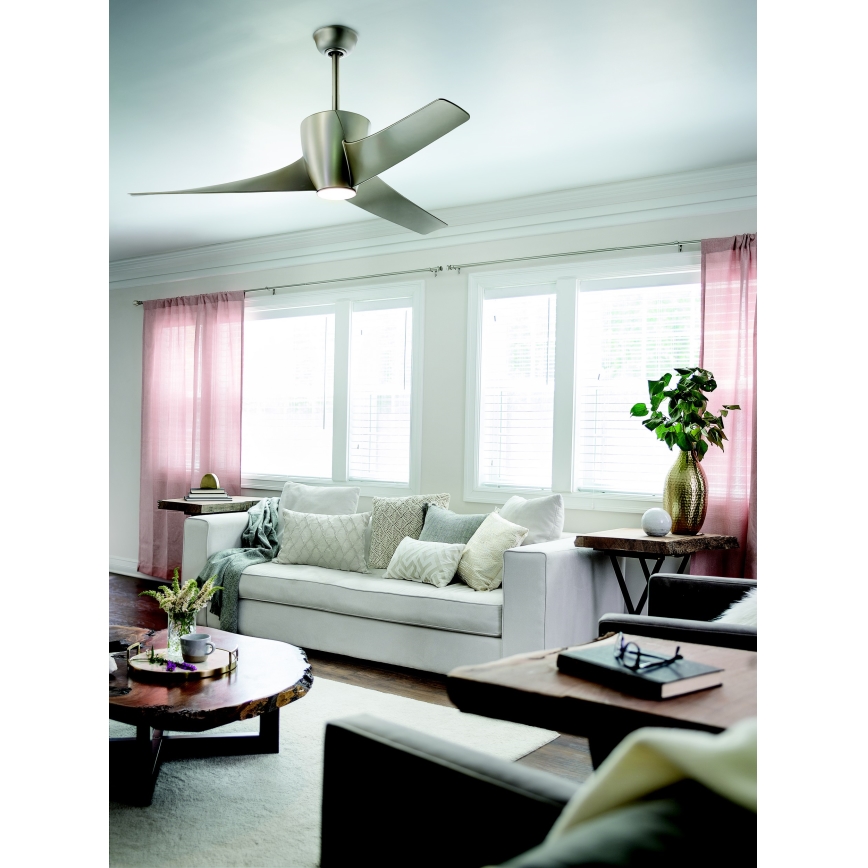 Kichler - LED dimbar takfläkt PHREE LED/10W/230V silver + fjärrkontroll