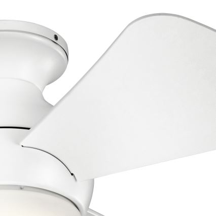 Kichler - LED dimbar takfläkt SOLA LED/10W/230V IP23 vit + fjärrkontroll