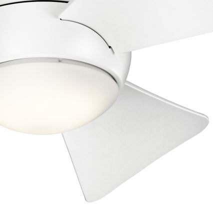 Kichler - LED dimbar takfläkt SOLA LED/10W/230V IP23 vit + fjärrkontroll