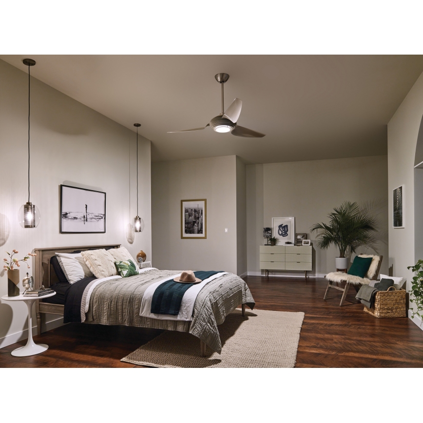 Kichler - LED dimbar takfläkt VOYA LED/14W/230V + fjärrkontroll