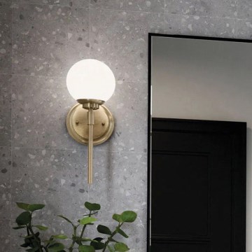 Kichler - LED Vägglampa för badrum BENNO 1xG9/3W/230V IP44 mässing