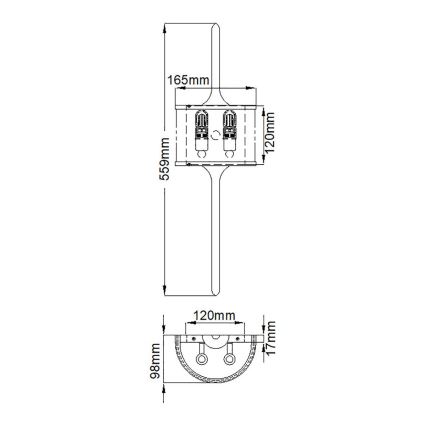 Kichler - LED Vägglampa för badrum MONA 2xG9/3,5W/230V IP44 mässing