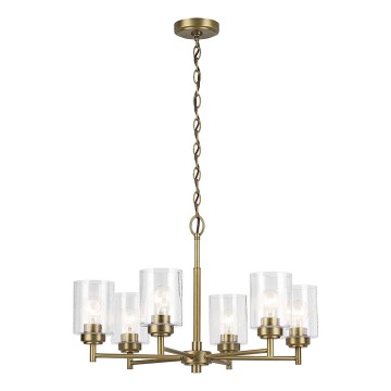Kichler - Ljuskrona på kedja WINSLOW 6xE27/60W/230V diameter 66 cm mässing
