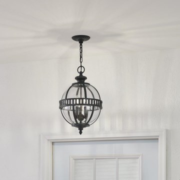 Kichler - Utomhuslampa med kedja HALLERON 3xE14/60W/230V IP44