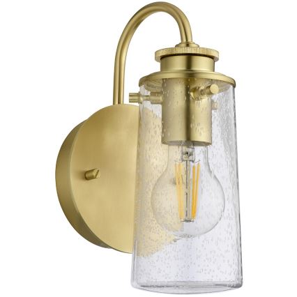 Kichler -  Vägglampa för badrum BRAELYN 1xE27/40W/230V IP44 gyllene