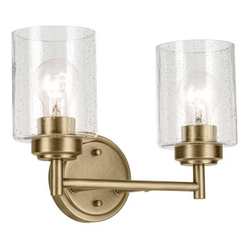 Kichler - Vägglampa WINSLOW 2xE27/60W/230V mässing