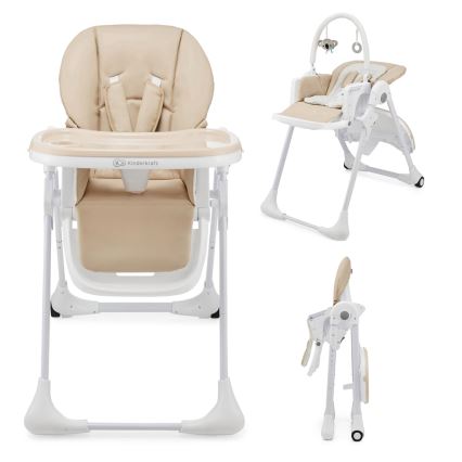 KINDERKRAFT - 2-i-1 barnmatstol TUMMIE beige
