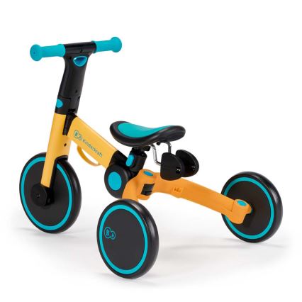 KINDERKRAFT - Barns tre-i-ett balanscykel 4TRIKE gul/turkos