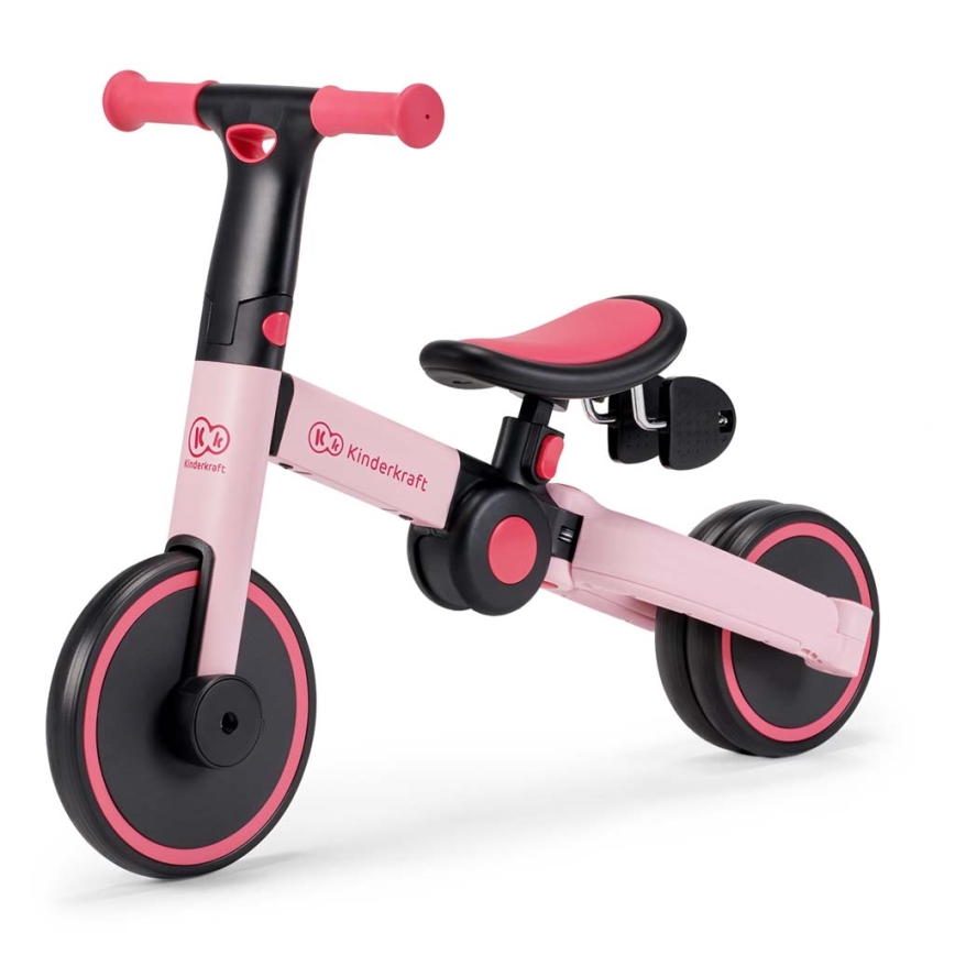 KINDERKRAFT - Barnens 3-i-1 balanscykel 4TRIKE rosa