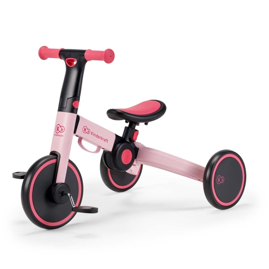 KINDERKRAFT - Barnens 3-i-1 balanscykel 4TRIKE rosa
