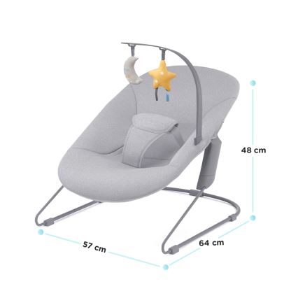 KINDERKRAFT - Baby lounger CALMEE grå