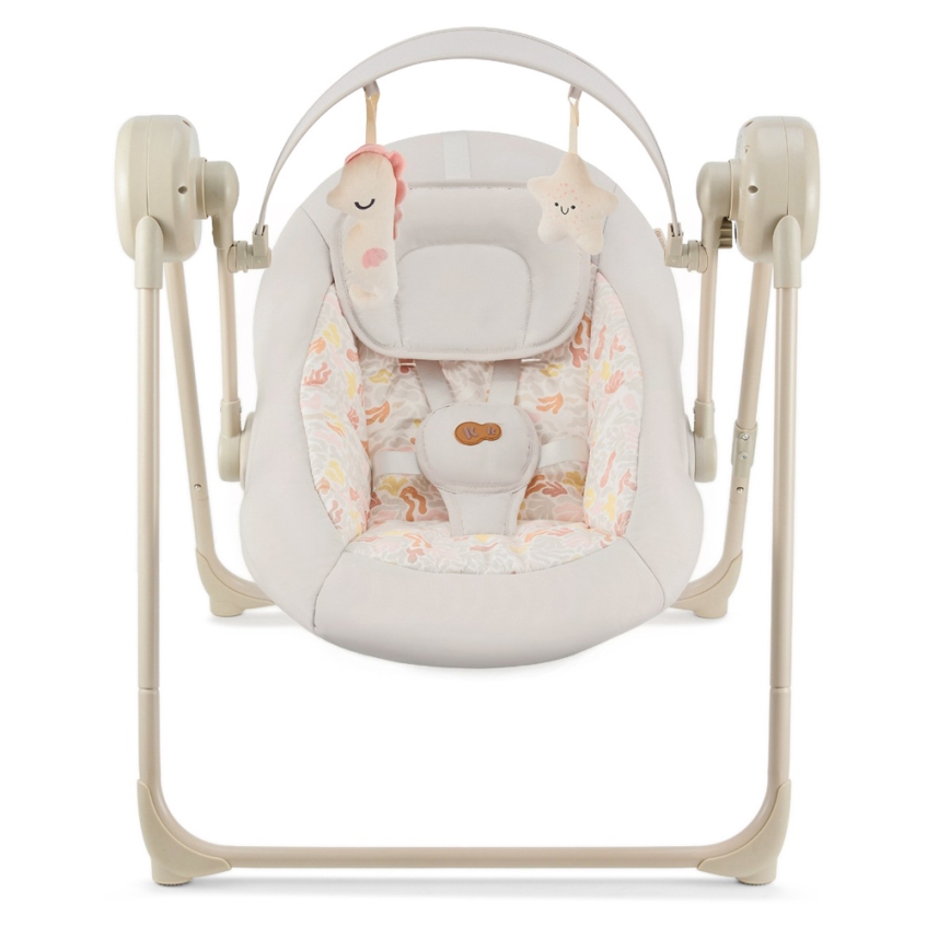 KINDERKRAFT - Babygunga med melodi SWINGEE beige 4xAAA/230V