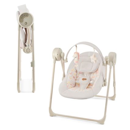KINDERKRAFT - Babygunga med melodi SWINGEE beige 4xAAA/230V