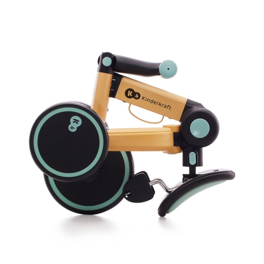 KINDERKRAFT - Balanscykel för barn 3i1 4TRIKE gul/mint