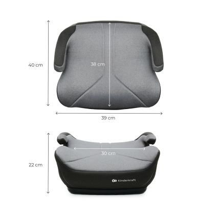 KINDERKRAFT - Bältesstol I-BOOST 2 125–150 cm grå