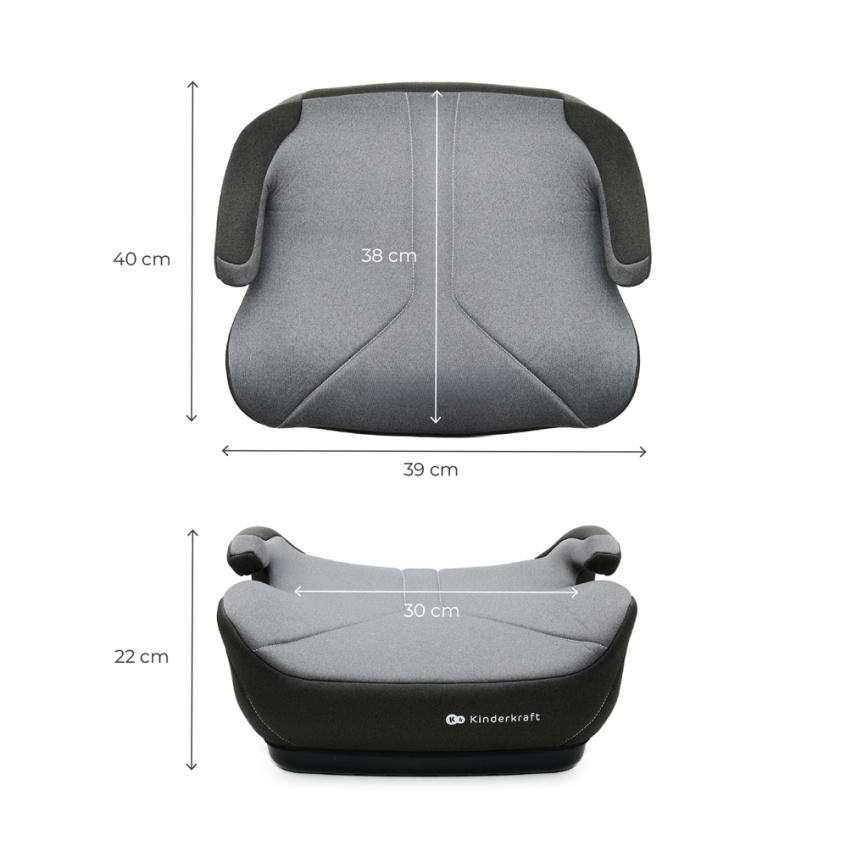KINDERKRAFT - Bältesstol I-BOOST 2 125–150 cm grå