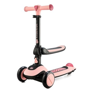 KINDERKRAFT - Barn sparkcykel 2i1 HALLEY Ros rosa