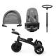 KINDERKRAFT - Barn trehjuling 5v1 EASYTWIST grå/svart
