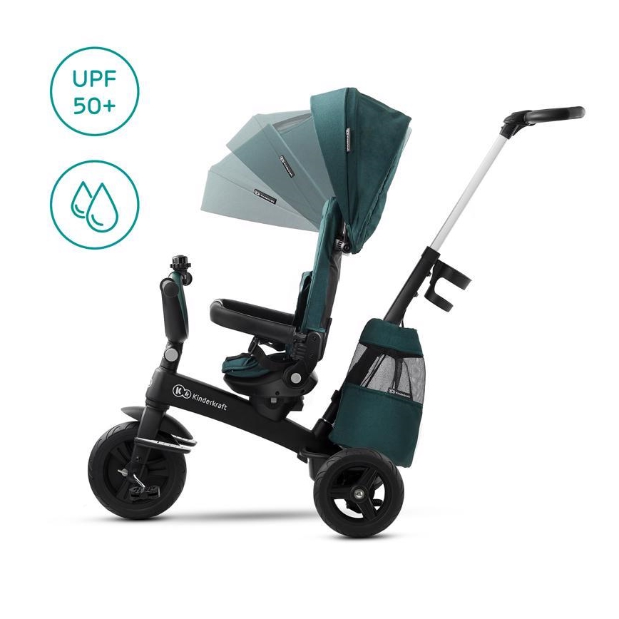 KINDERKRAFT - Barn trehjuling 5v1 EASYTWIST grön/svart